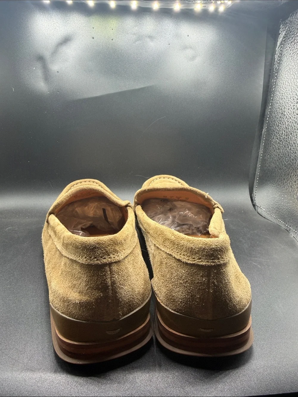 Sarto Men's Tan Suede Slip-On Loafers